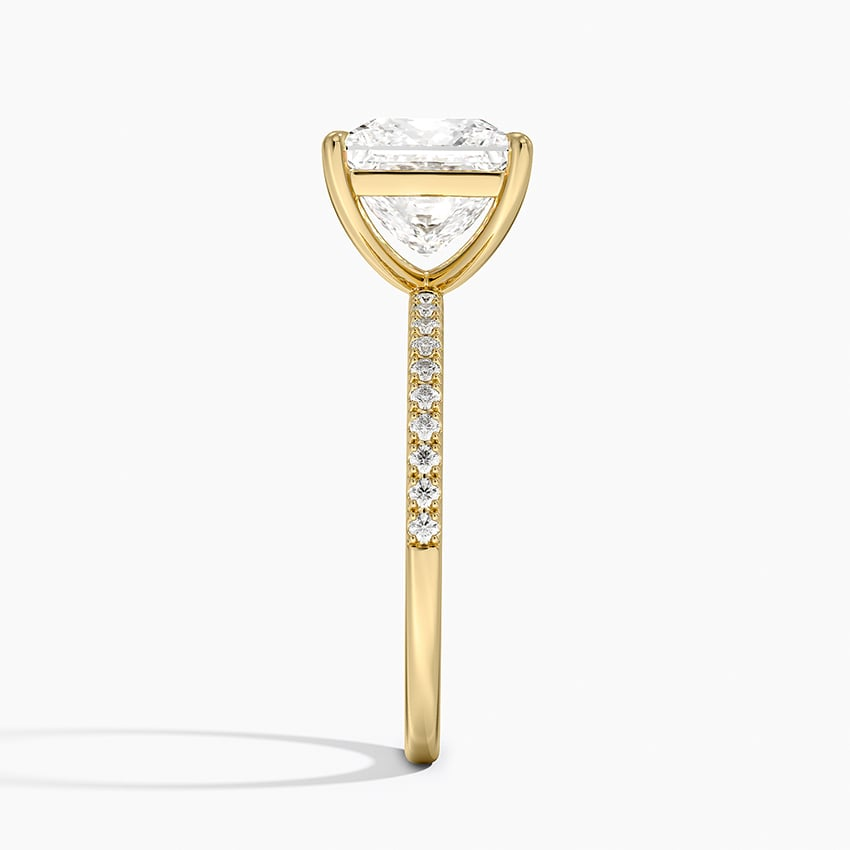 21/2Ct Princess Lab Grown Diamond Gold Engagement Ring