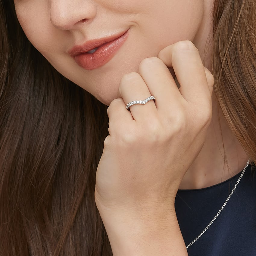 0.41 CTW Flair Lab Grown Diamond Ring In 18k Solid Gold