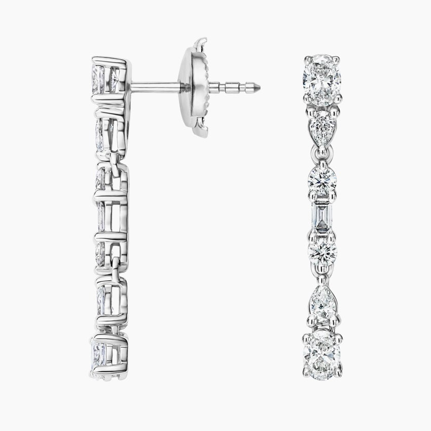 7/8 CTW Mireille Lab Grown Diamond Drop Earrings