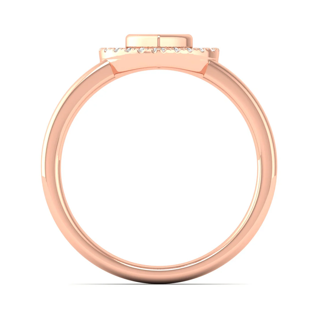 0.15Ctw Lab Grown Diamond Halo Heart Ring