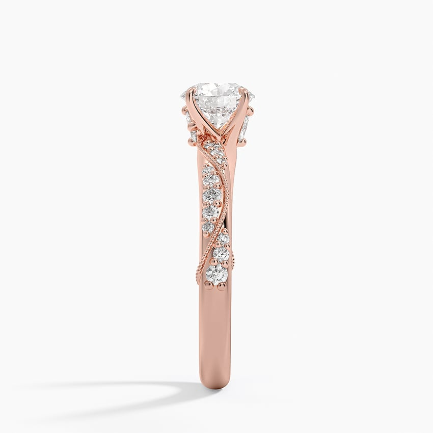 3/4 CT Round Lab-Grown Diamond Hidden Accent 2.5mm Diamond Ring
