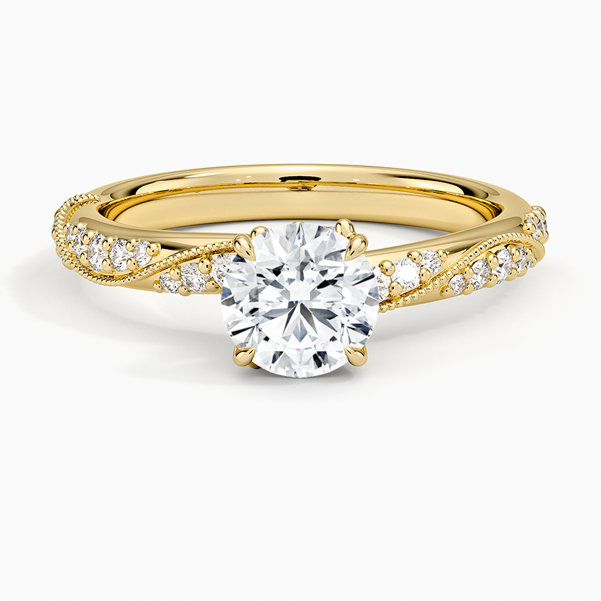 3/4 CT Round Lab-Grown Diamond Hidden Accent 2.5mm Diamond Ring