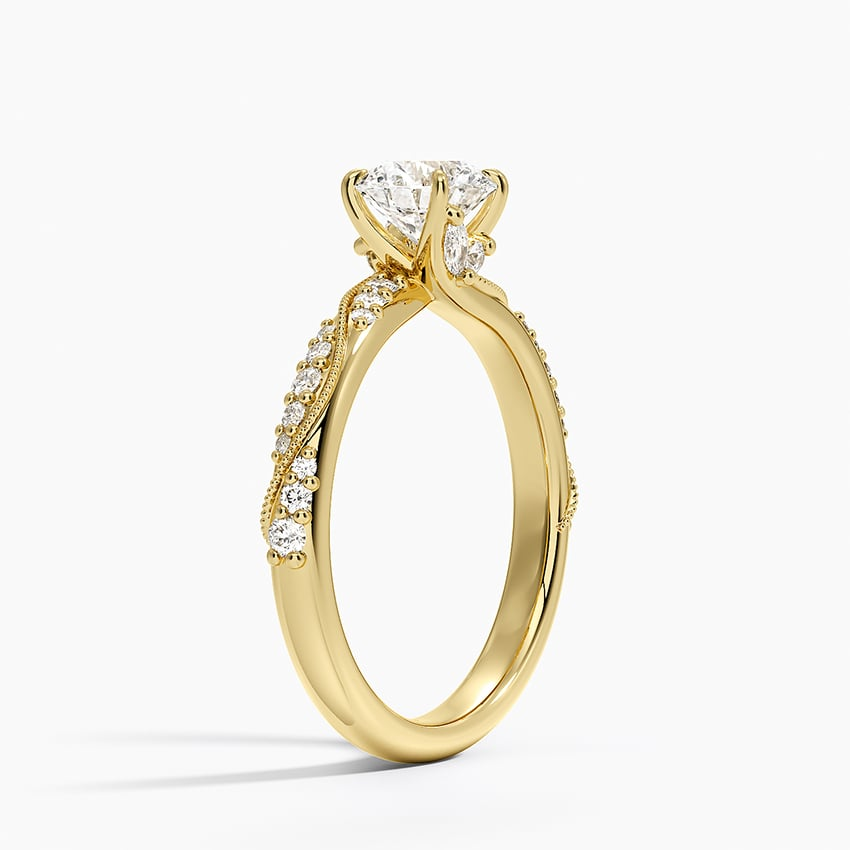 3/4 CT Round Lab-Grown Diamond Hidden Accent 2.5mm Diamond Ring