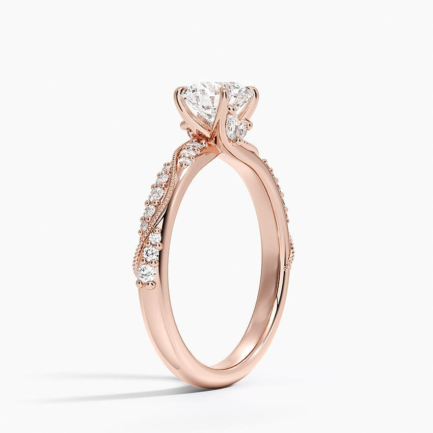 3/4 CT Round Lab-Grown Diamond Hidden Accent 2.5mm Diamond Ring