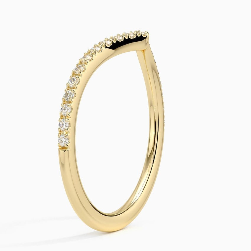 0.17CTW Flair Lab Grown Diamond 10k Gold Wedding Band Women