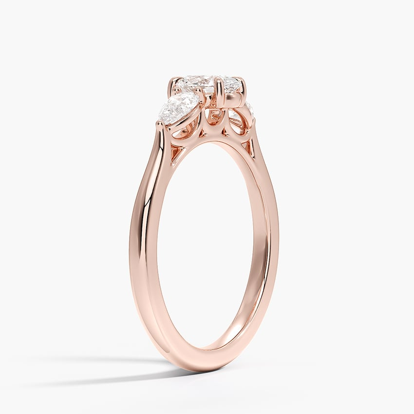 1/2CT Oval Lab-Grown Diamond Three Stone Engagement Ring
