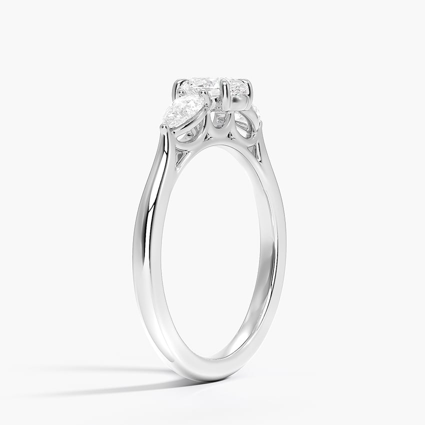 1/2CT Oval Lab-Grown Diamond Three Stone Engagement Ring