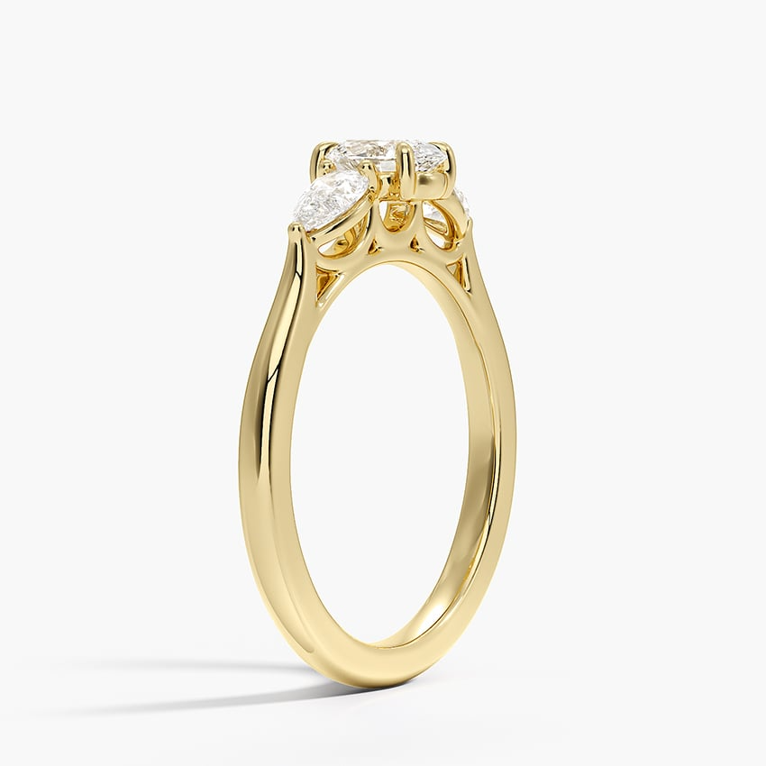 1/2CT Oval Lab-Grown Diamond Three Stone Engagement Ring