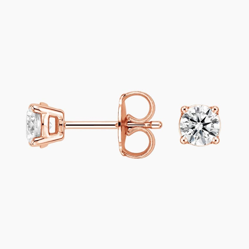 1/2 CTW Perfect 4 Prong Lab Grown Diamond Stud Earrings