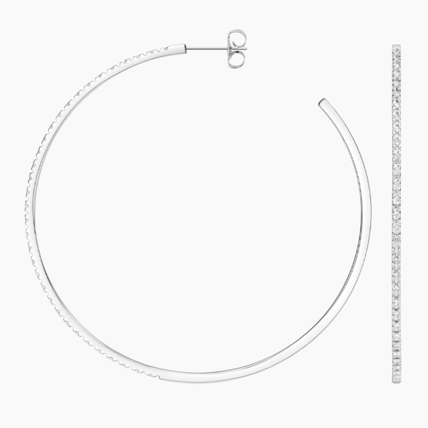 Large 1/3 CTW Lab Grown Diamond Hoop Earrings