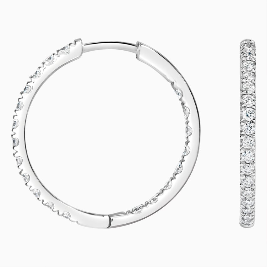 Perfect Small Hoop Diamond Earrings