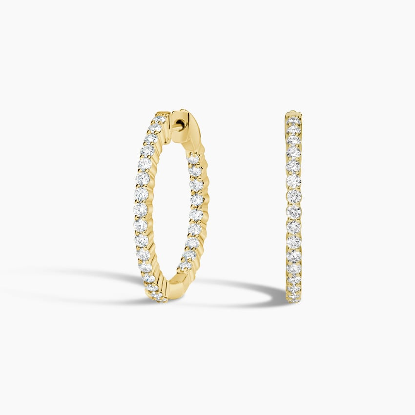 Small Perfect Luxe Hoop Lab Grown Diamond Earrings