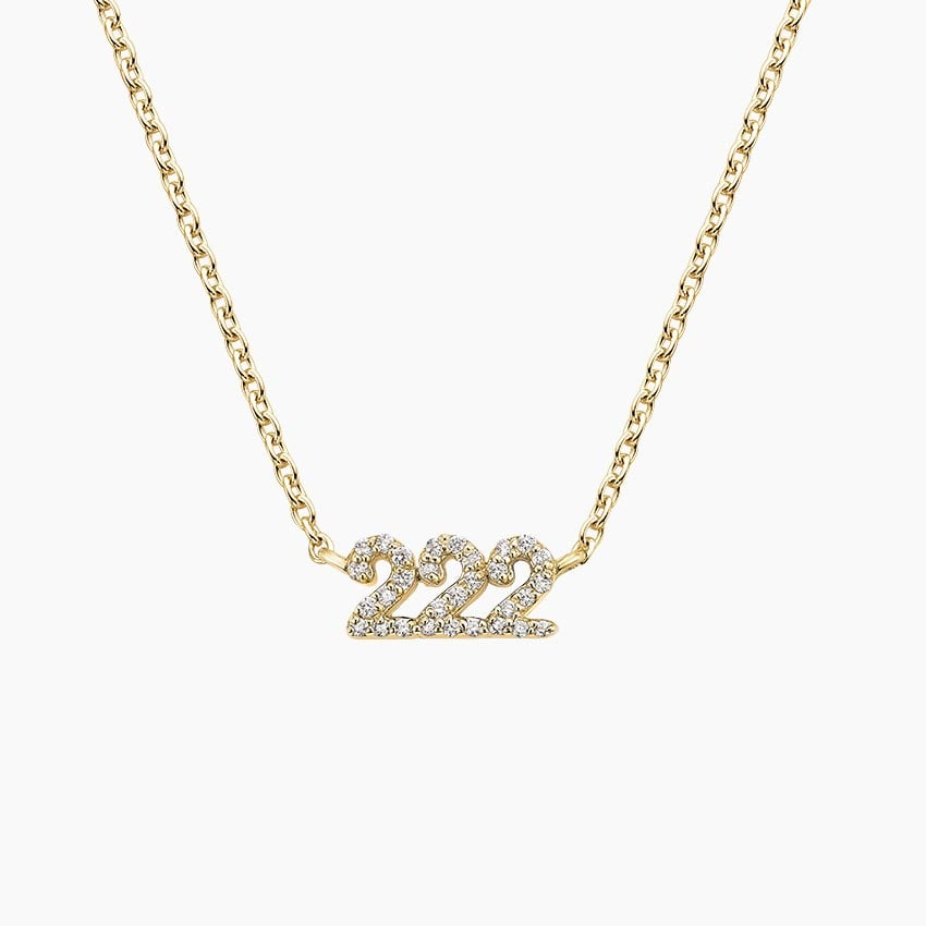 Lab Grown Diamond Script Number Pendant