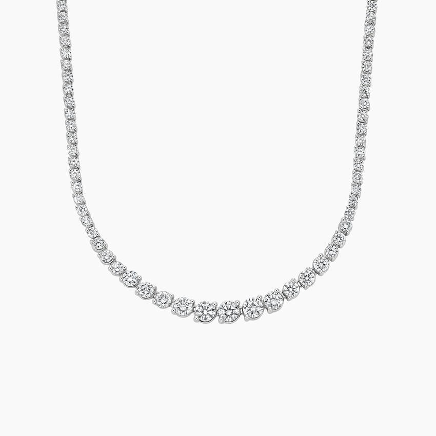 20 CTW Hayworth Lab Grown Diamond Riviere Tennis Necklace