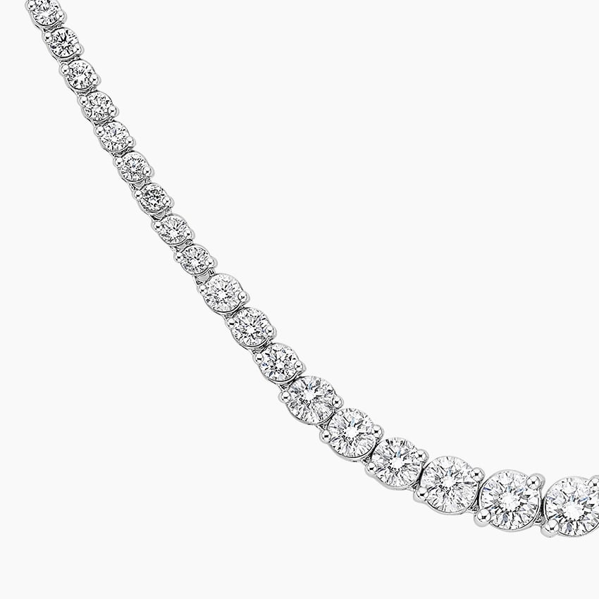20 CTW Hayworth Lab Grown Diamond Riviere Tennis Necklace