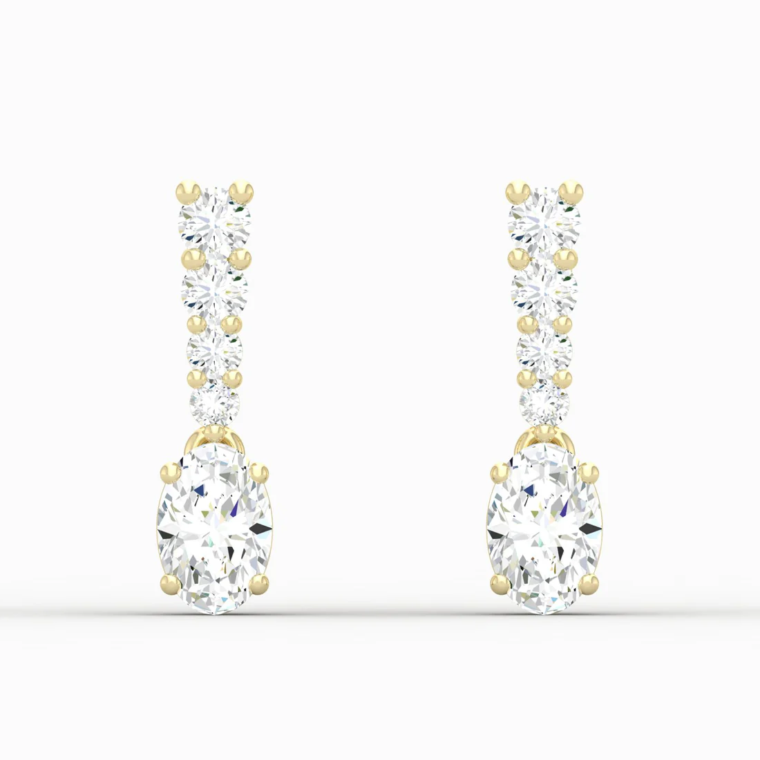 1.40 CTW Lab Grown Diamond Oval Drop Earring