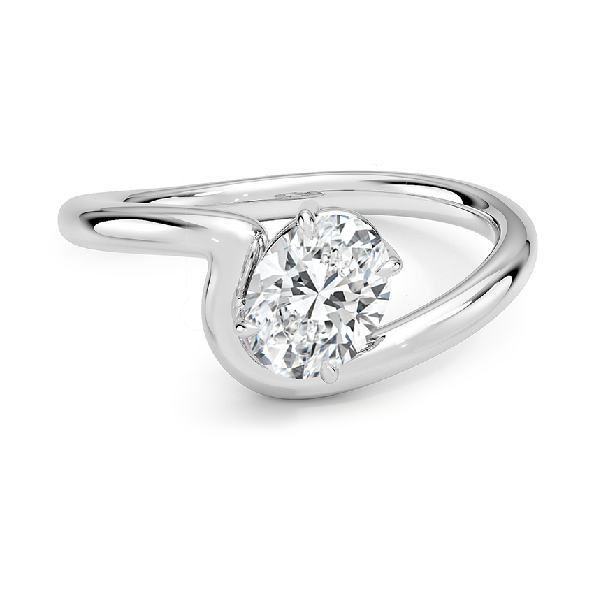 2 CT Oval Cut Labgrown Diamond Solitaire Engagment Ring