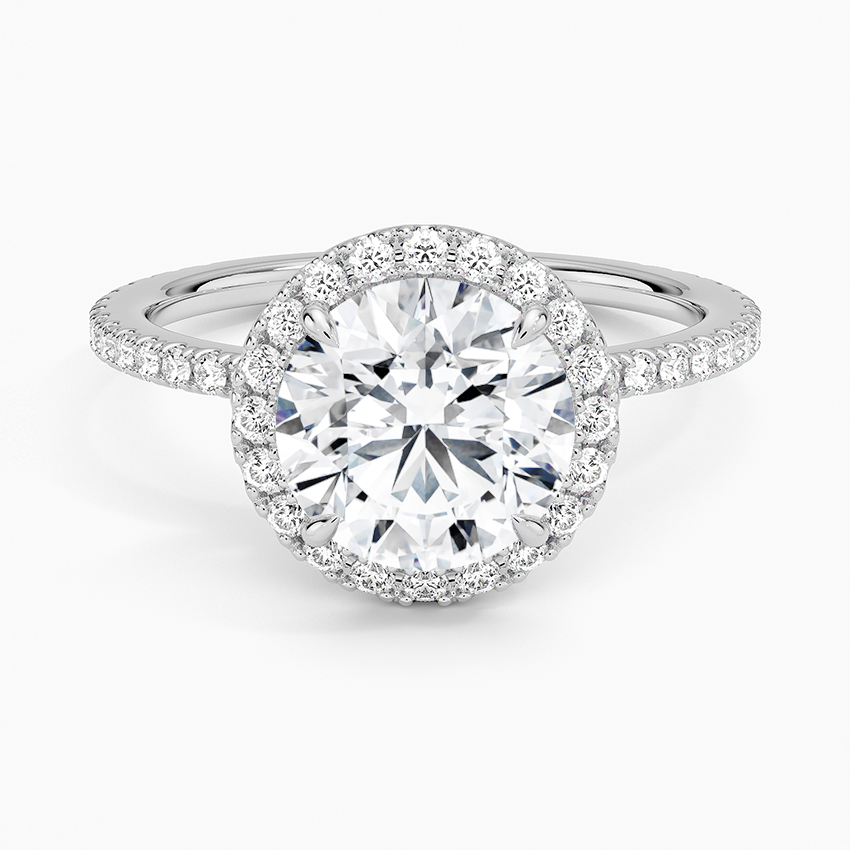 2 CT Halo Lab Grown Diamond 3/4 Eternity Ring