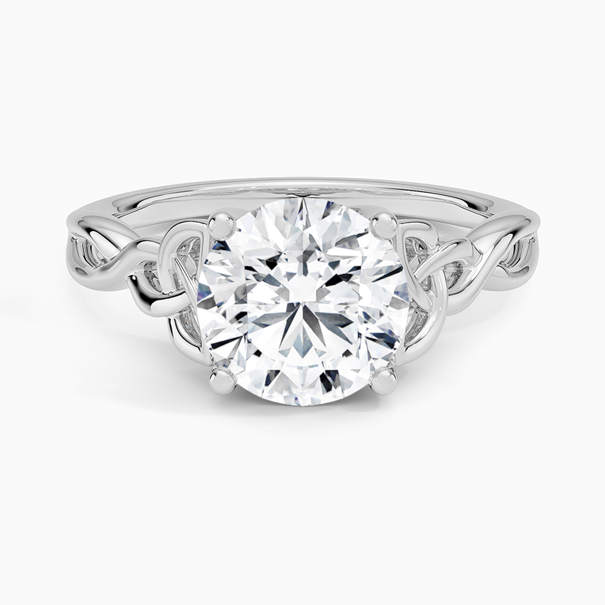 2 CT Round Cut Lab Grown Diamond 18k Gold Ring