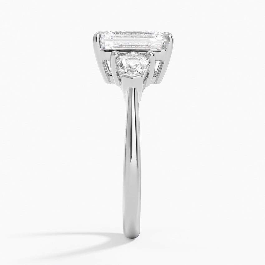 2 CT Emerald Cut Lab Grown Diamond Cluster Enagagement Ring