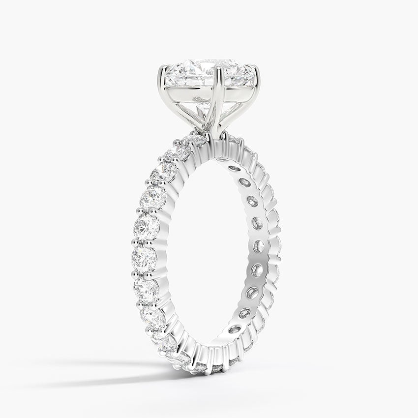 2 CT Round Cut Lab Grown Diamond 18k Solid Gold Ring