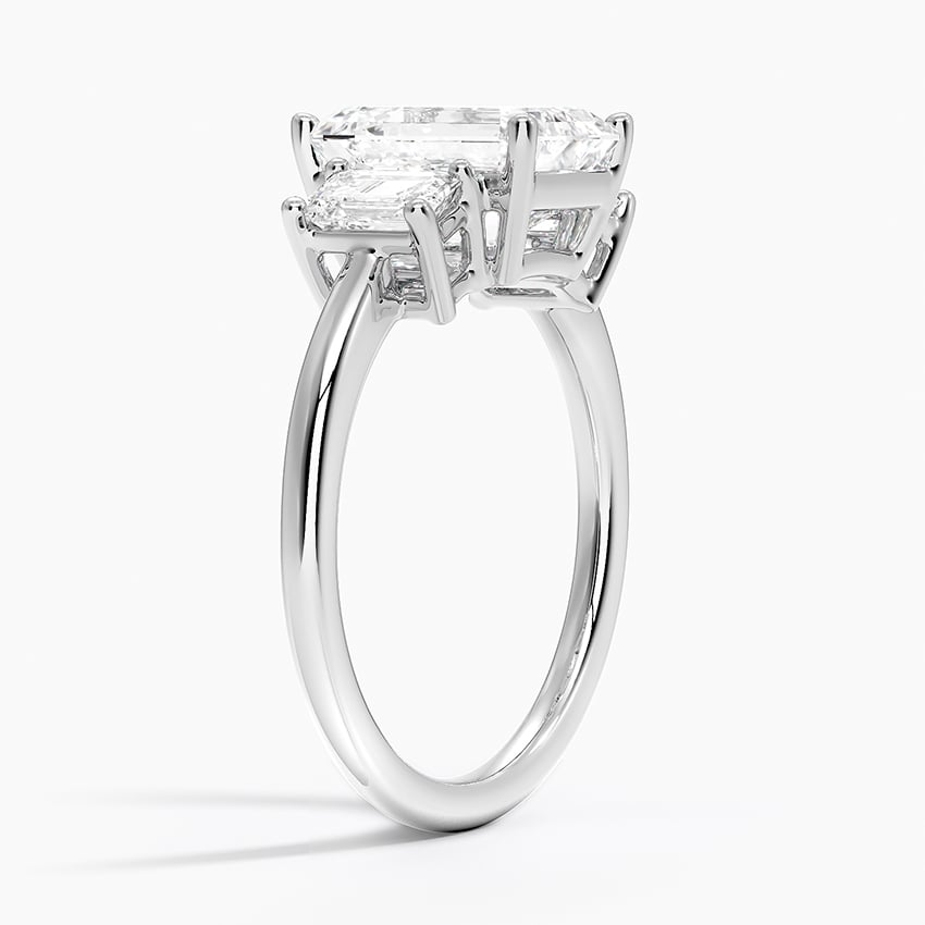 2 CT Lab Grwon Diamond 3 Stone Engagement Ring