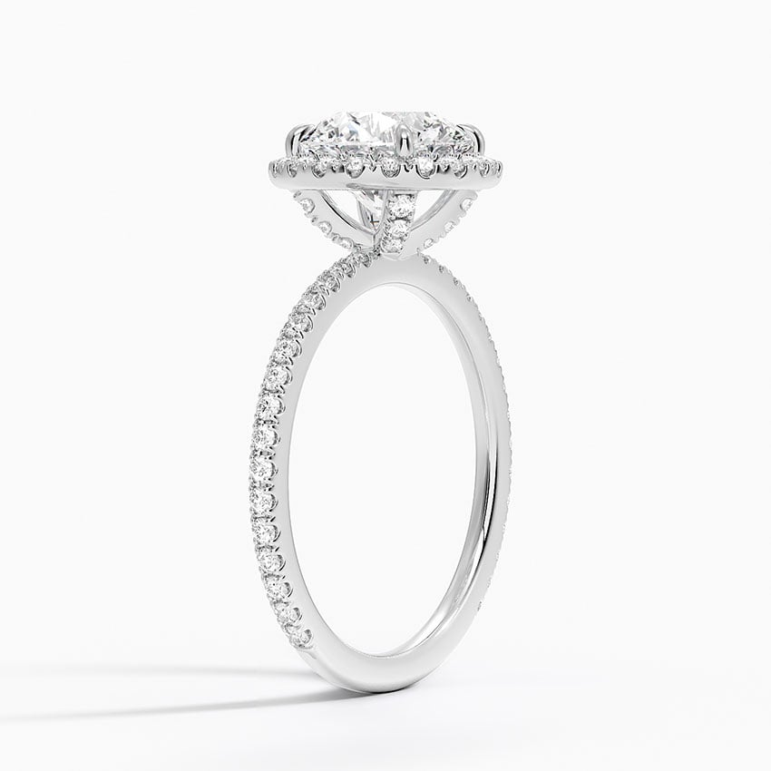 2 CT Halo Lab Grown Diamond 3/4 Eternity Ring