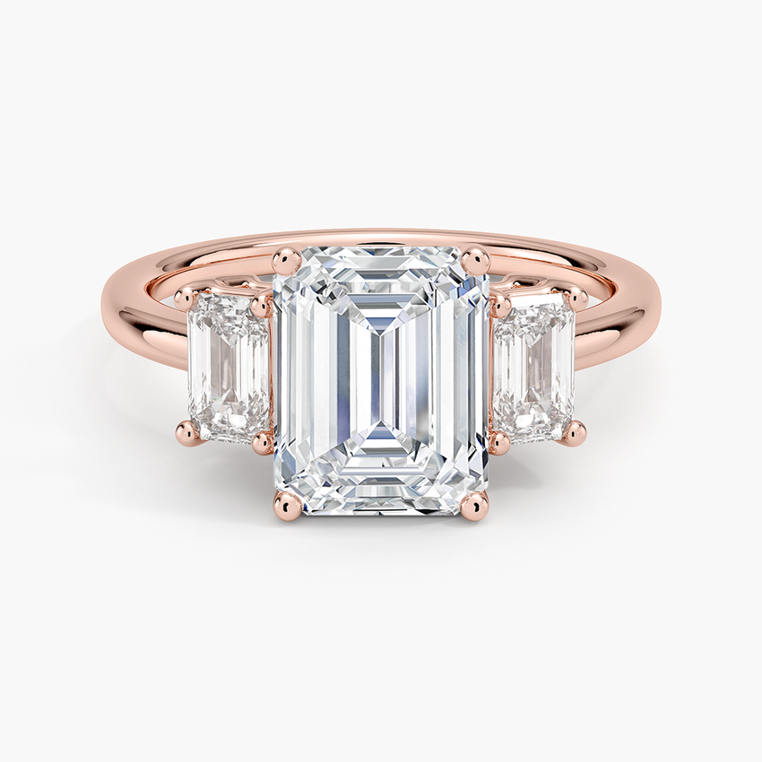 2 CT Lab Grwon Diamond 3 Stone Engagement Ring