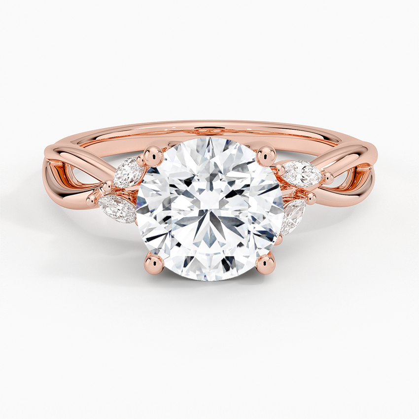2 CT Lab Grown Diamond Twisted Engagement Ring