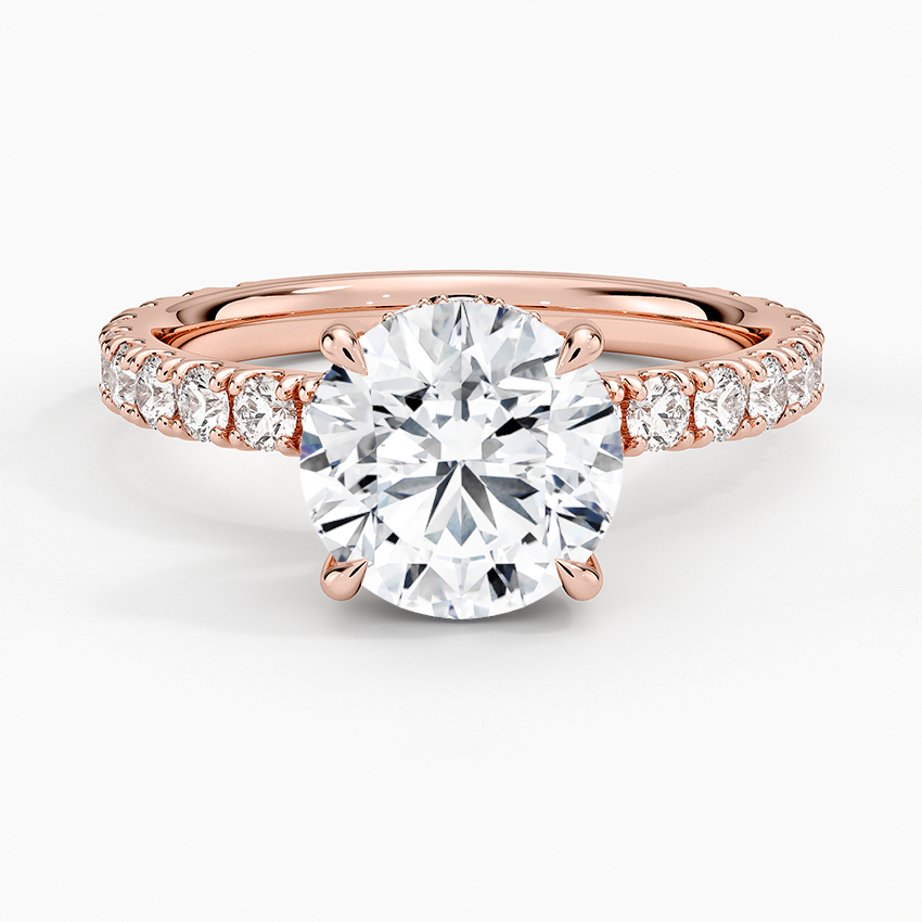 2 CT Round Lab Grown Diamond 18K Gold Solitaire Engagement Ring