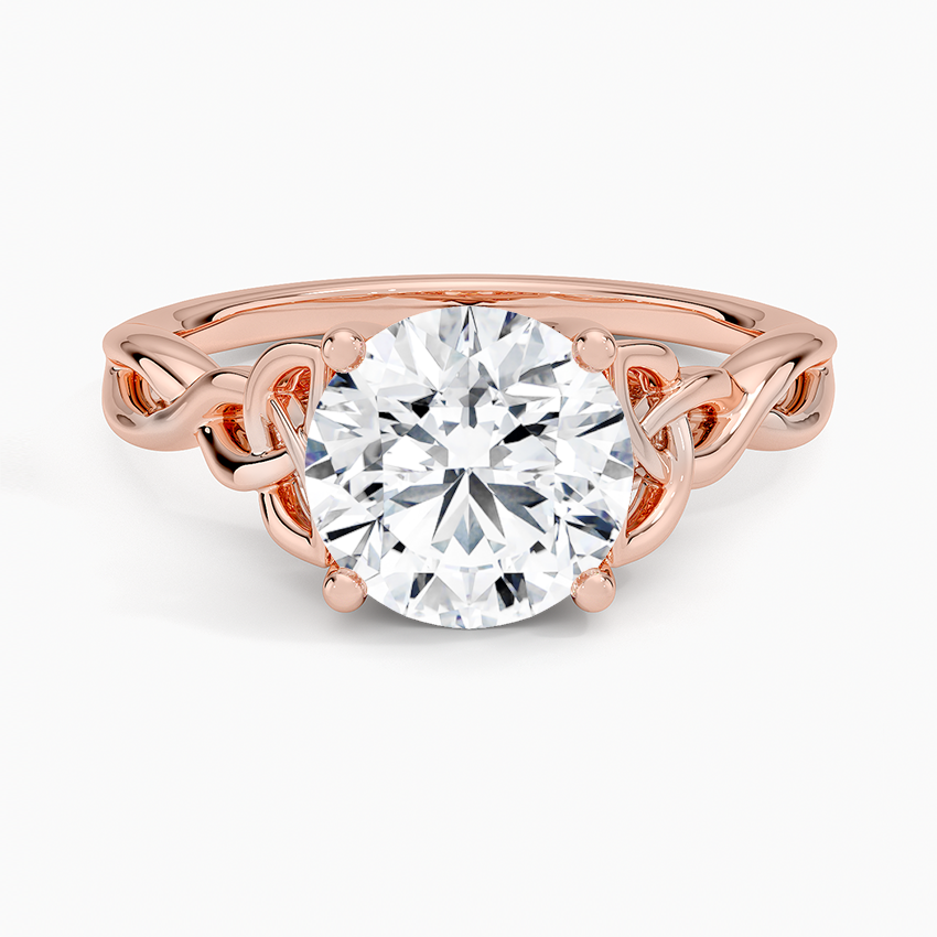 2 CT Round Cut Lab Grown Diamond 18k Gold Ring