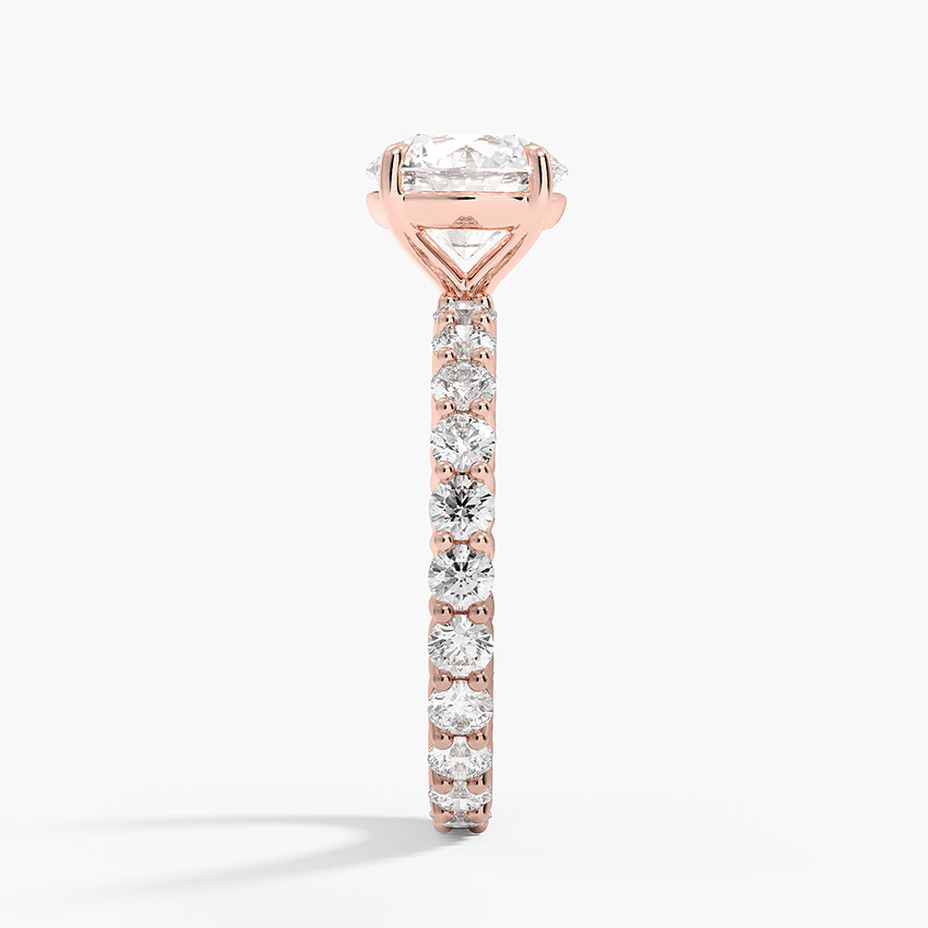 2 CT Round Cut Lab Grown Diamond 18k Solid Gold Ring