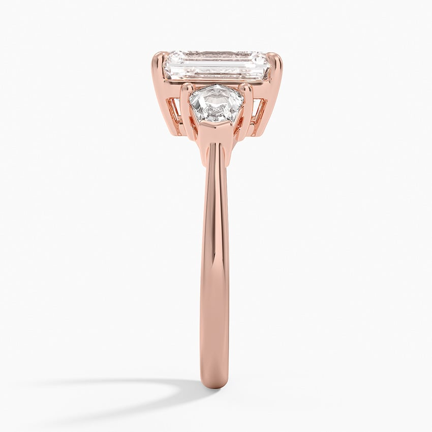 2 CT Emerald Cut Lab Grown Diamond Cluster Enagagement Ring