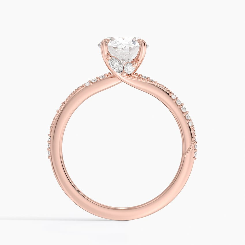 2 CT Lab Grown Diamond Milgrain Engagement Ring