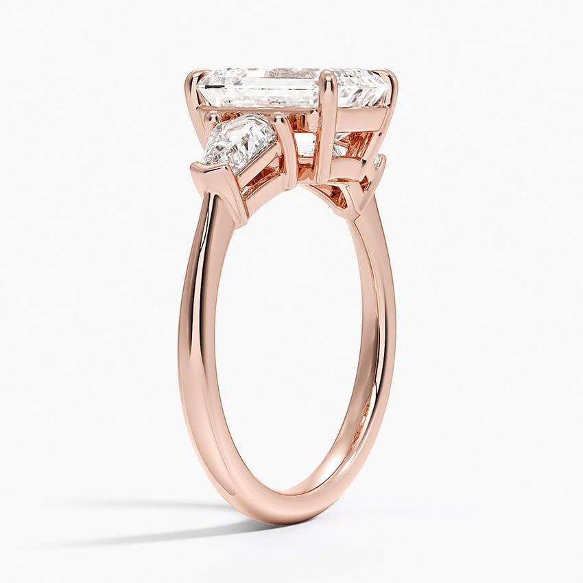 2 CT Emerald Cut Lab Grown Diamond Cluster Enagagement Ring