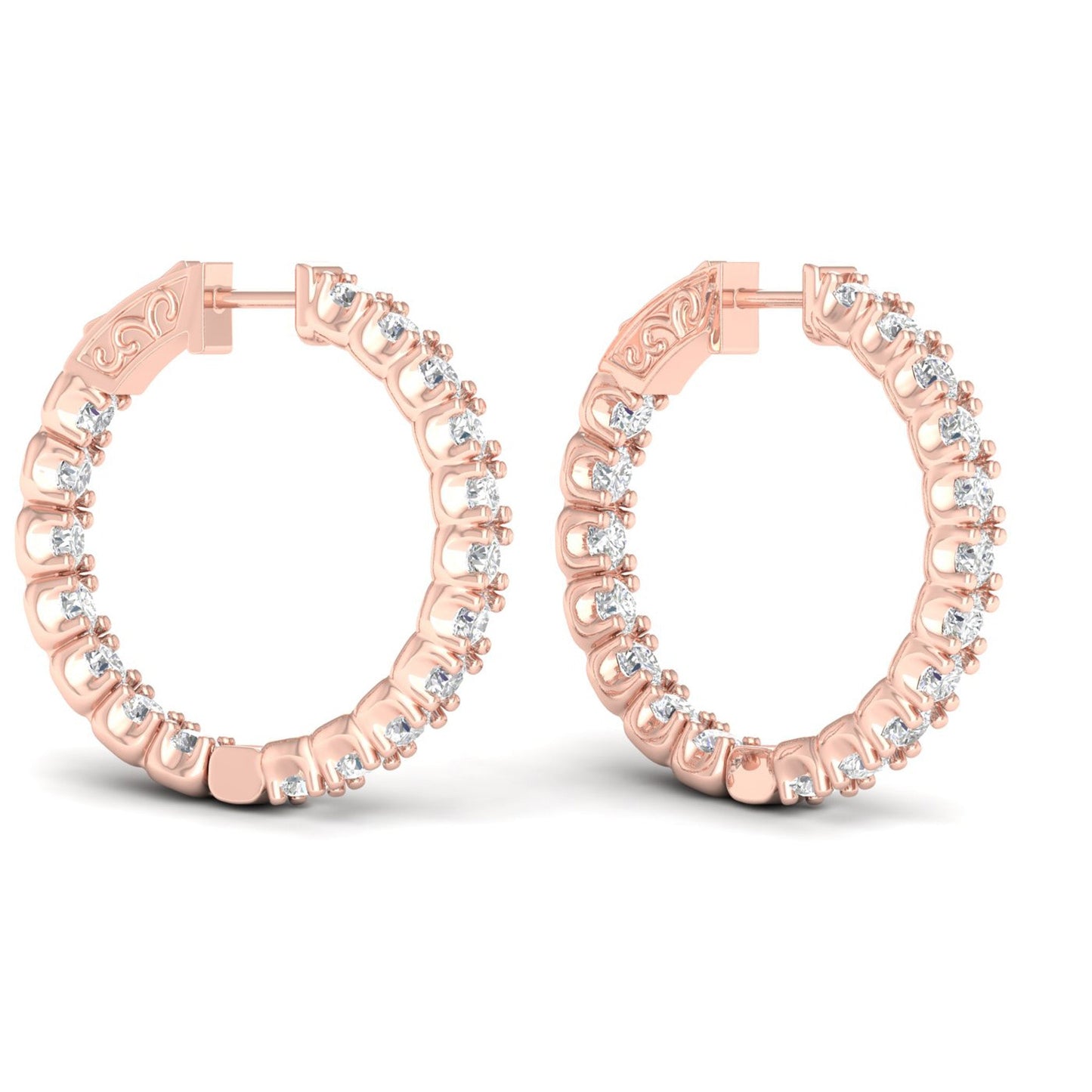 4 CTW Lab Grown Diamond Classic Small Hoop Earring