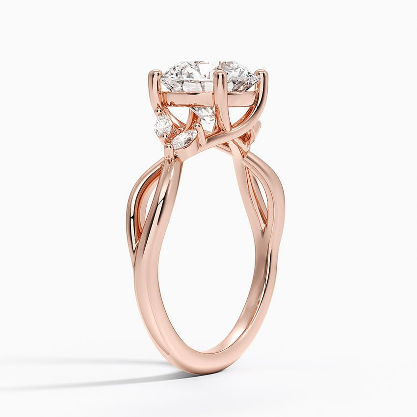 2 CT Lab Grown Diamond Twisted Engagement Ring