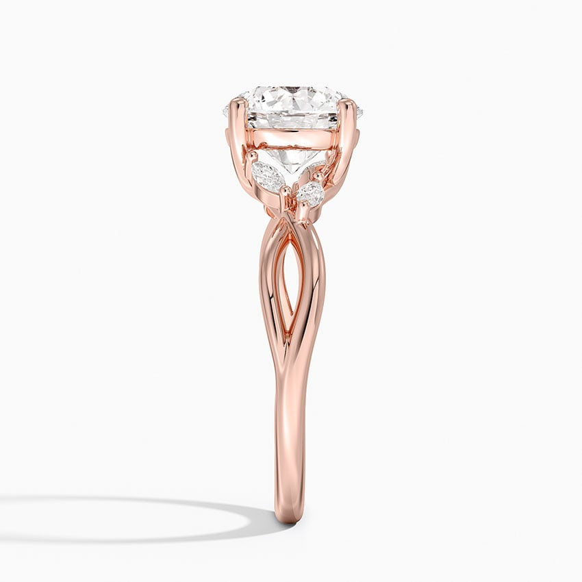 2 CT Lab Grown Diamond Twisted Engagement Ring