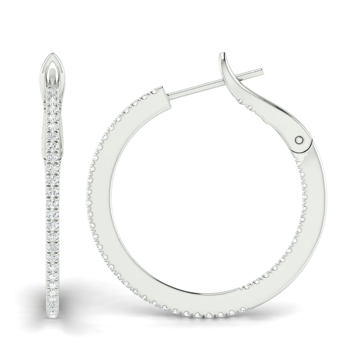 0.30 CTW Lab Grown Diamond Small Hoop Earring