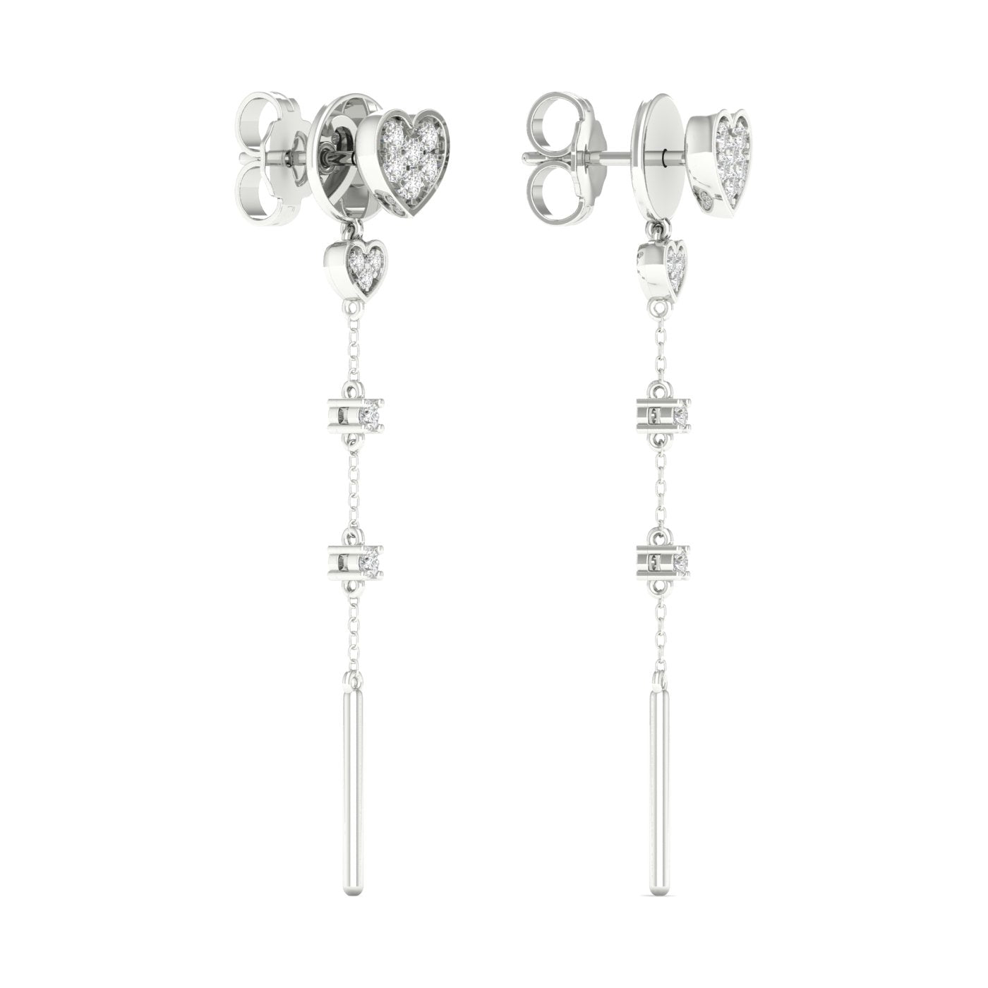 0.230 CTW Lab Grown Diamond Unique Design Drop Earring