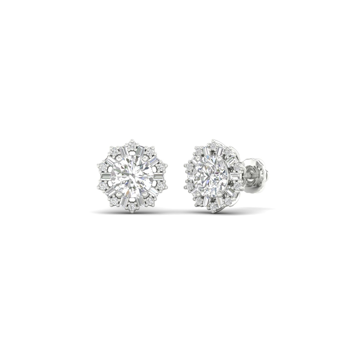 1 CTW Lab Grown Diamond Blossom Stud Earring