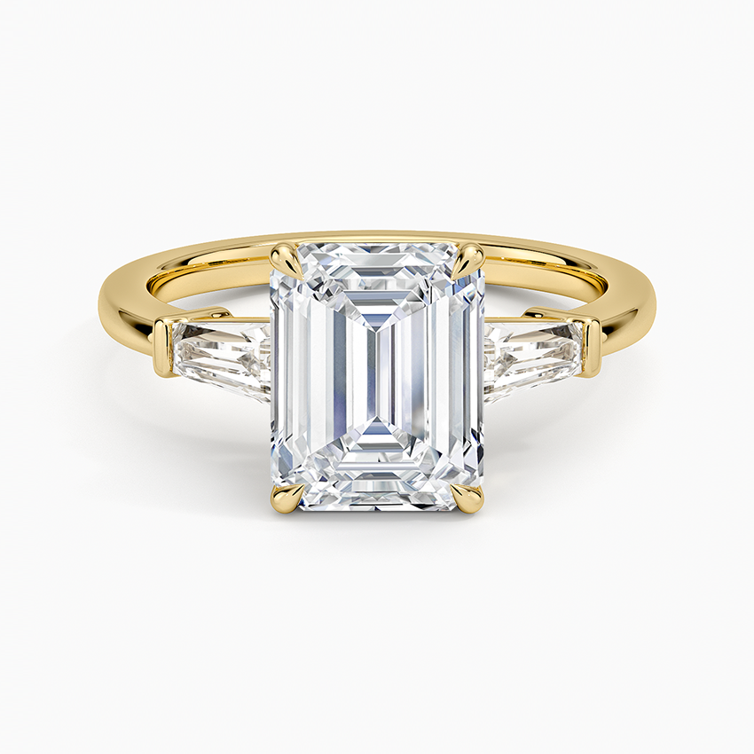 2 CT Emerald Lab Grown Diamond Cluster Engagement Ring