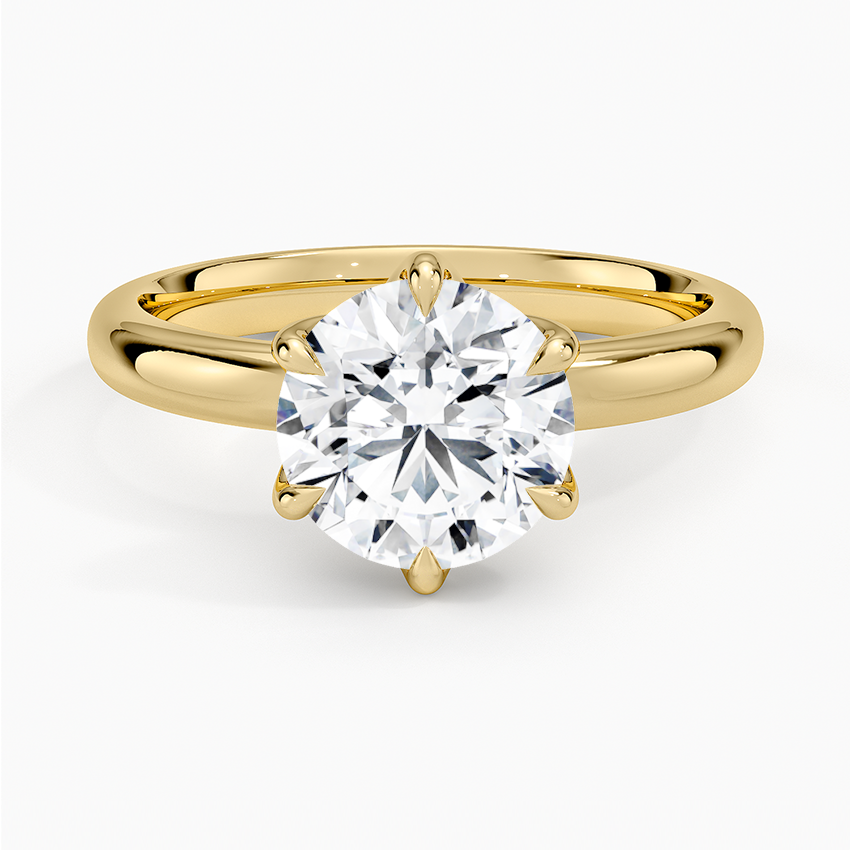 2 CT Lab Grown Diamond Solitaire Engagement Ring