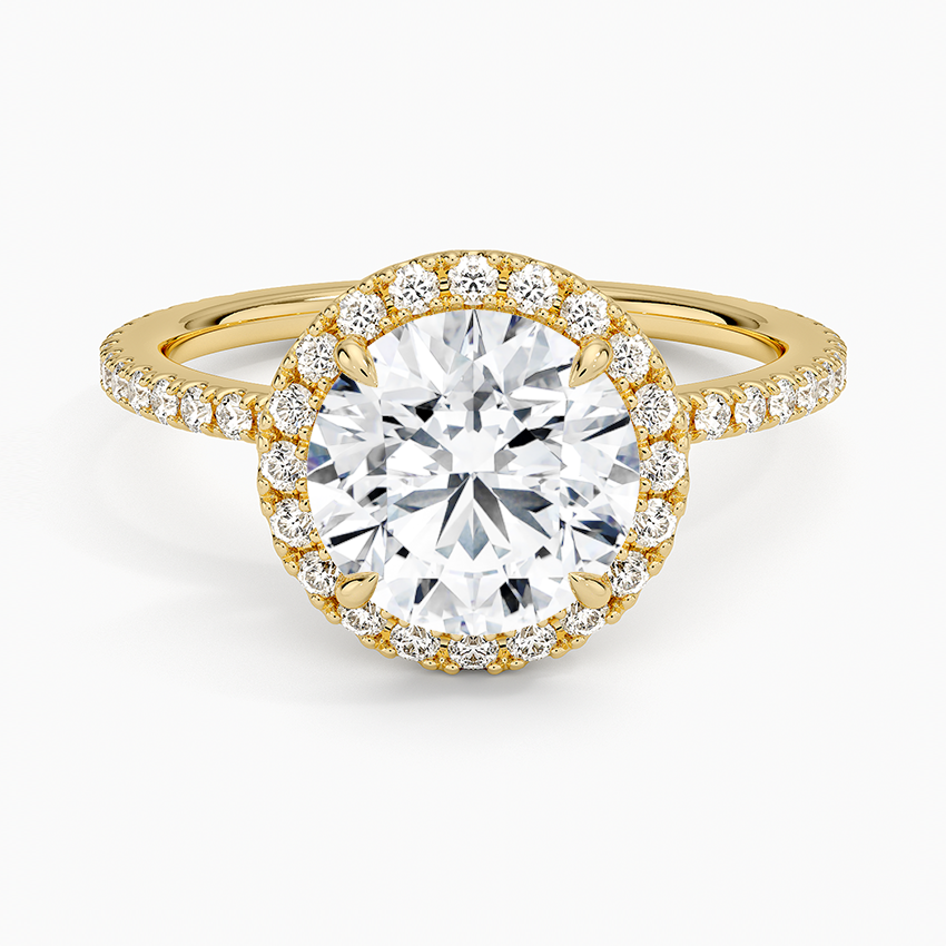 2 CT Halo Lab Grown Diamond 3/4 Eternity Ring