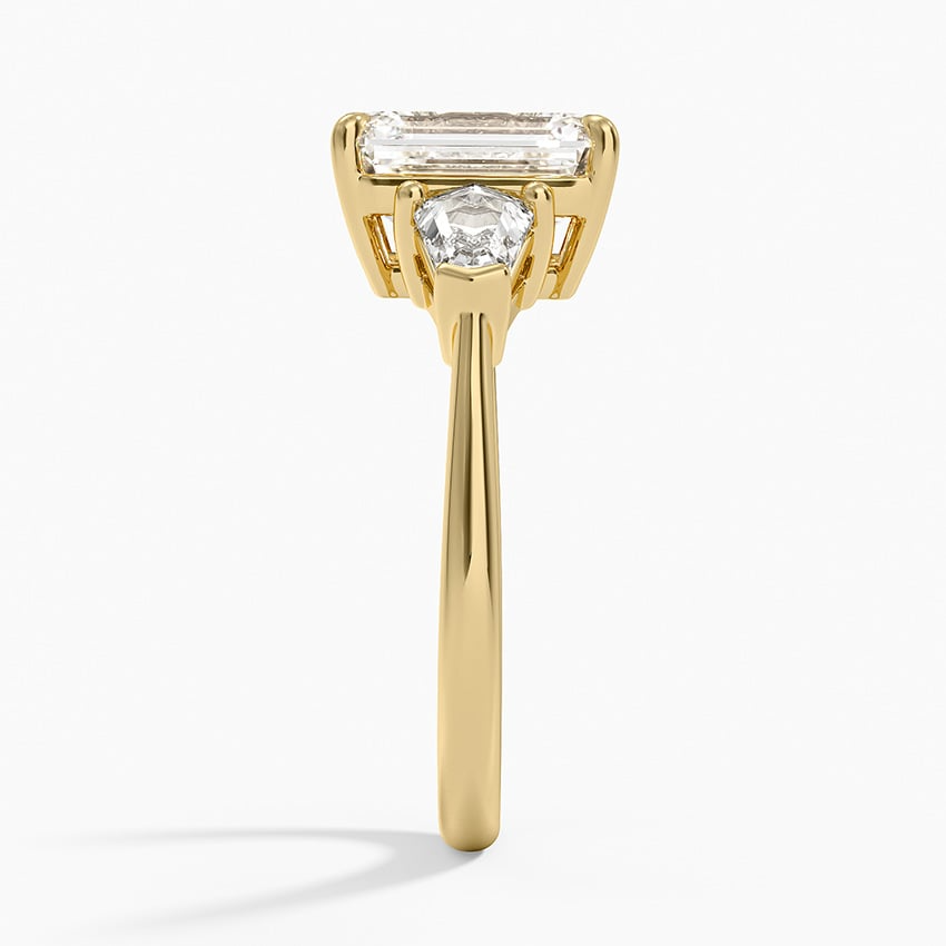 2 CT Emerald Cut Lab Grown Diamond Cluster Enagagement Ring
