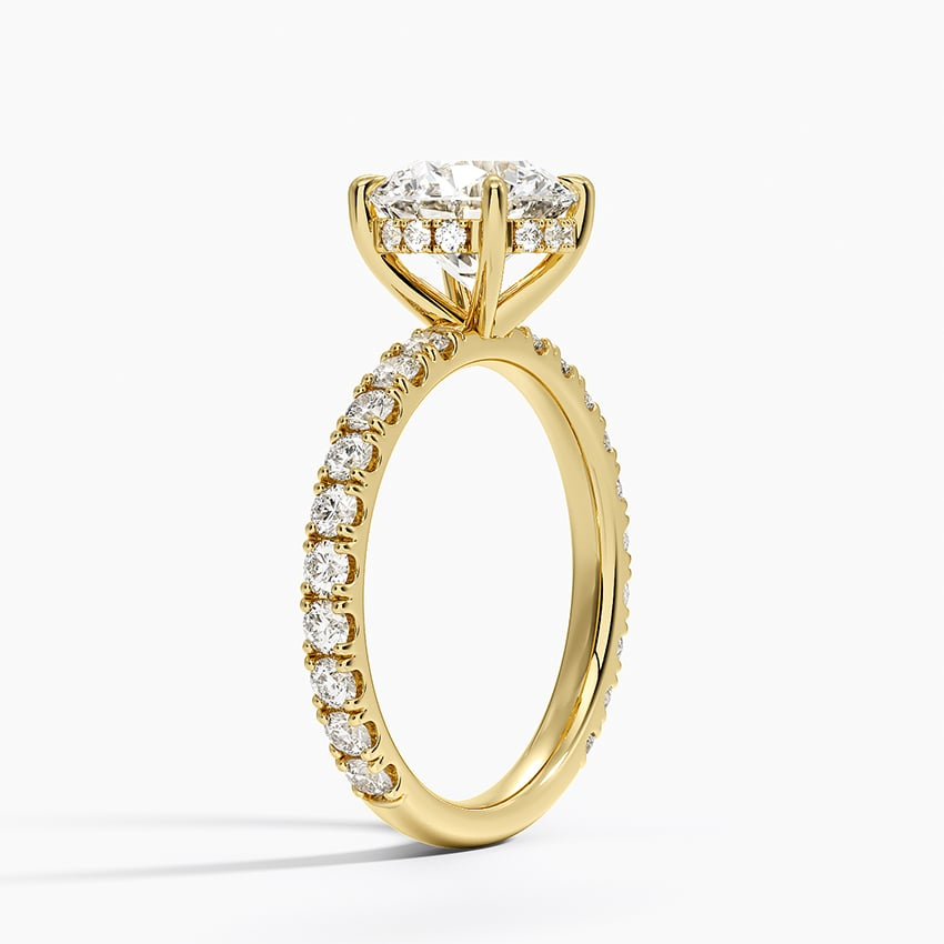 2 CT Round Lab Grown Diamond 18K Gold Solitaire Engagement Ring