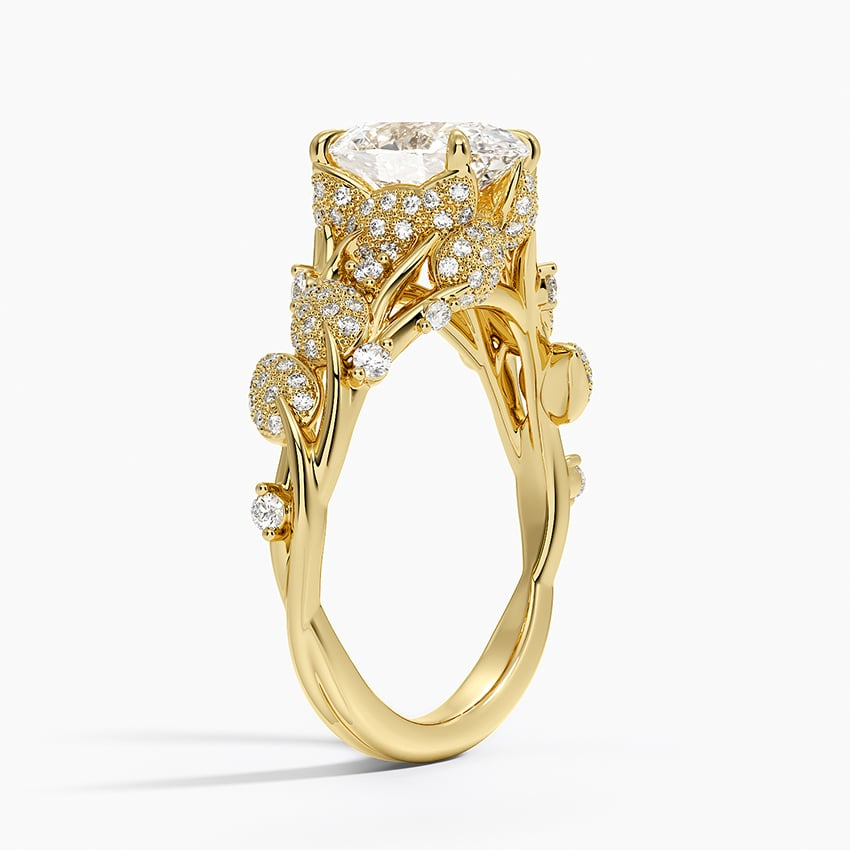 2 CT Oval Cut Labgrown Diamond Cluster Engagement Ring
