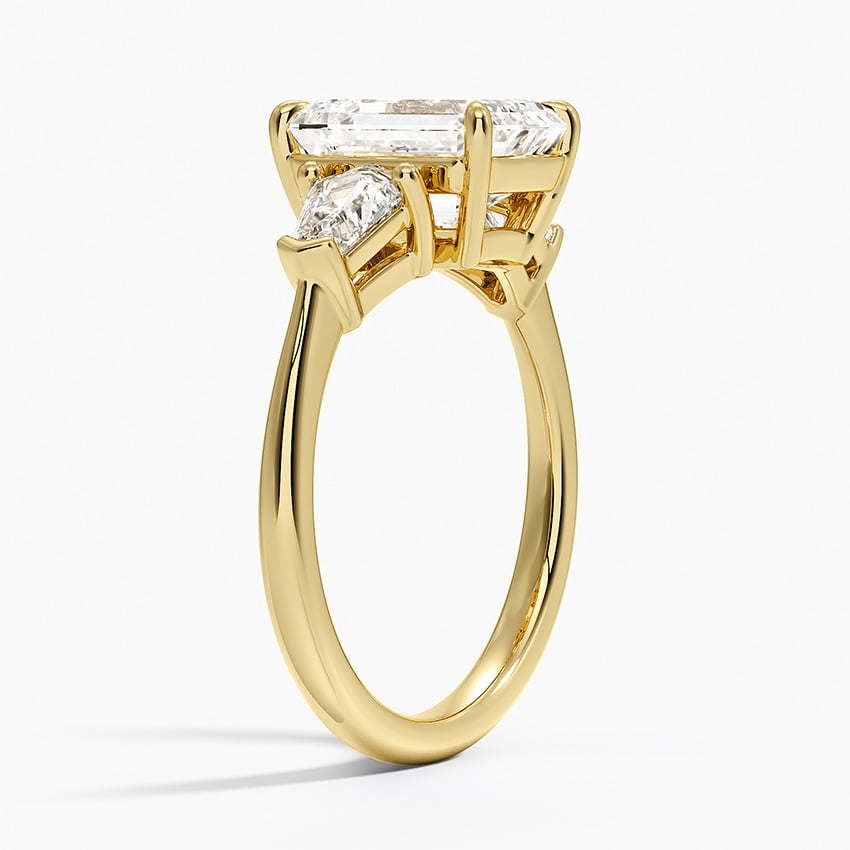 2 CT Emerald Cut Lab Grown Diamond Cluster Enagagement Ring