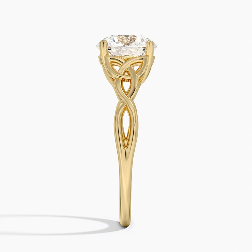 2 CT Round Cut Lab Grown Diamond 18k Gold Ring