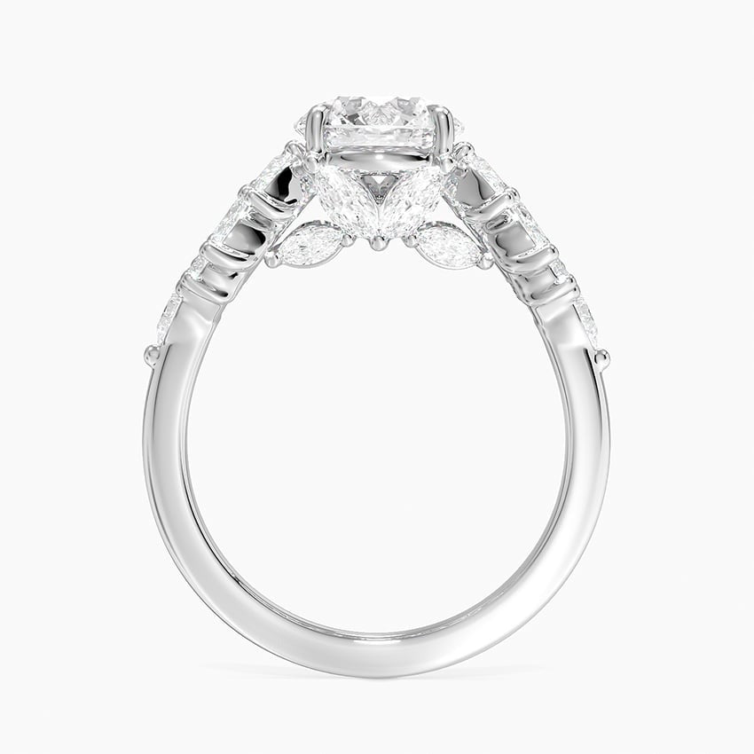 1 1/2 CT Lab Grown Diamond Cluster Engagament Ring